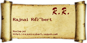 Rajnai Róbert névjegykártya