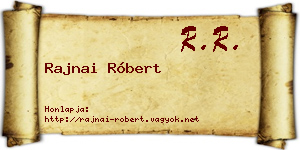 Rajnai Róbert névjegykártya